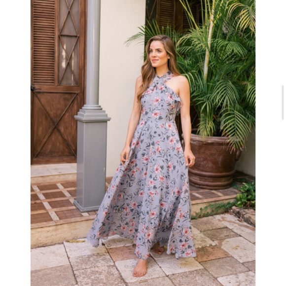 Gal Meets Glam Dresses & Skirts - Gal Meets Glam Ella Floral Ruffle Maxi Dress
